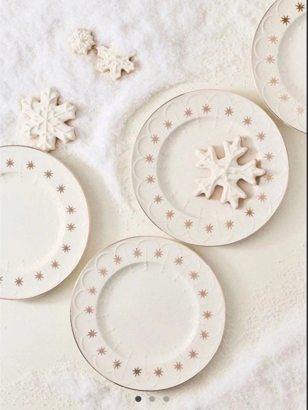 Anthropologie New York City Ballet Stoneware Dessert Plates Dessert White Gold
